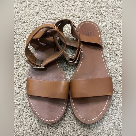 Madewell The Boardwalk Ankle-Strap Sandal  8 Leather Summer Minimalist - Picture 5 of 12